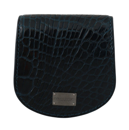 Dolce & Gabbana Blue Exotic Skins Condom Case Holder Men's Pocket
