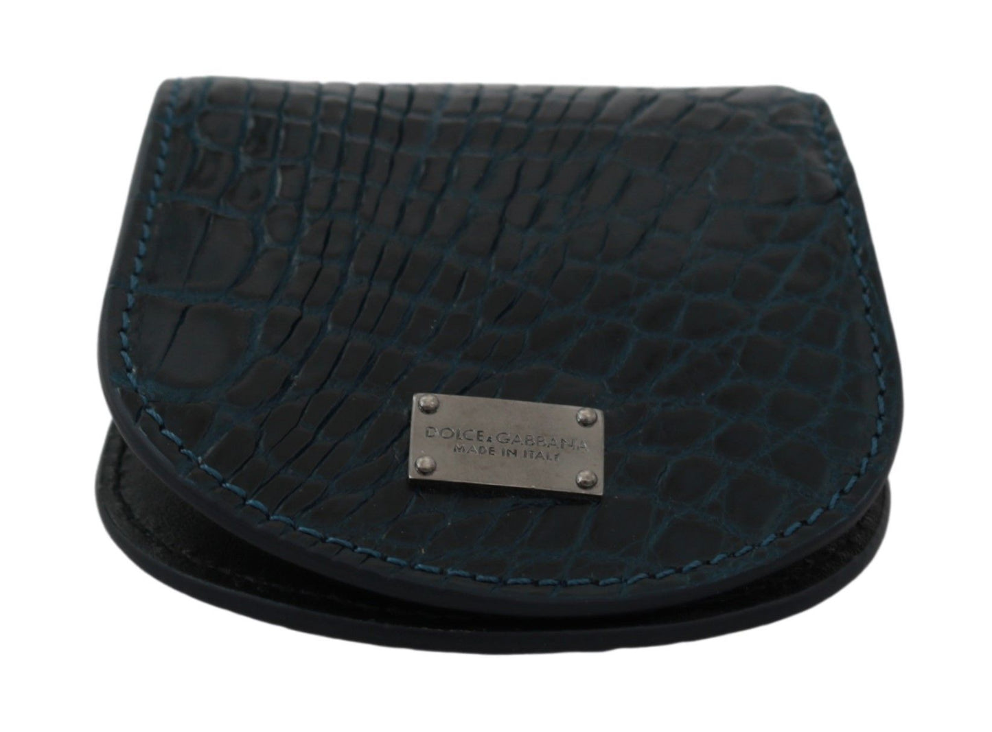 Dolce & Gabbana Blue Exotic Skins Condom Case Holder Men's Pocket