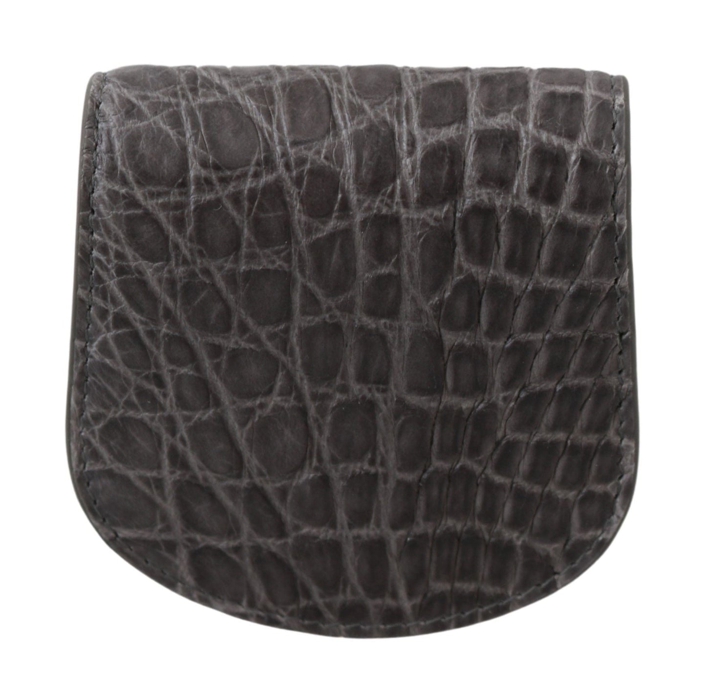 Dolce & Gabbana Gray Exotic Skin Condom Case Holder Pocket Men's Wallet