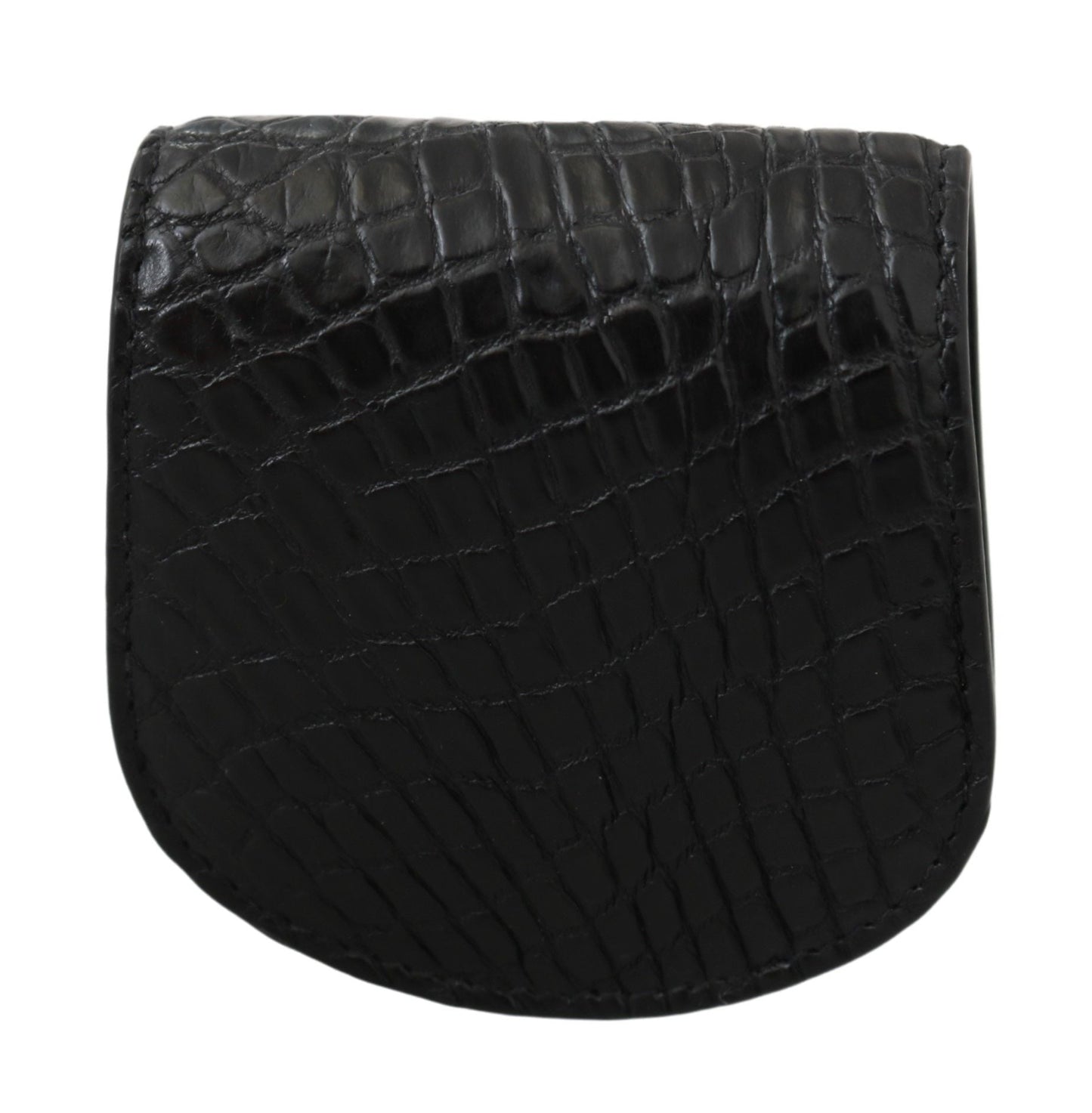 Dolce & Gabbana Black Exotic Skin Pocket Condom Case Men's Holder