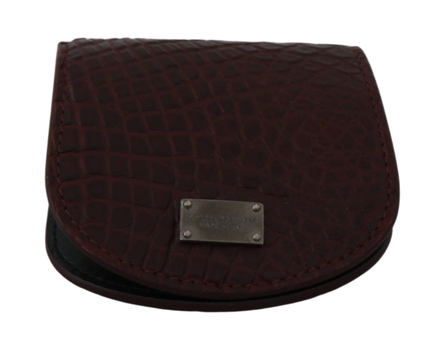 Dolce & Gabbana Brown Exotic Skin Pocket Condom Case Men's Holder