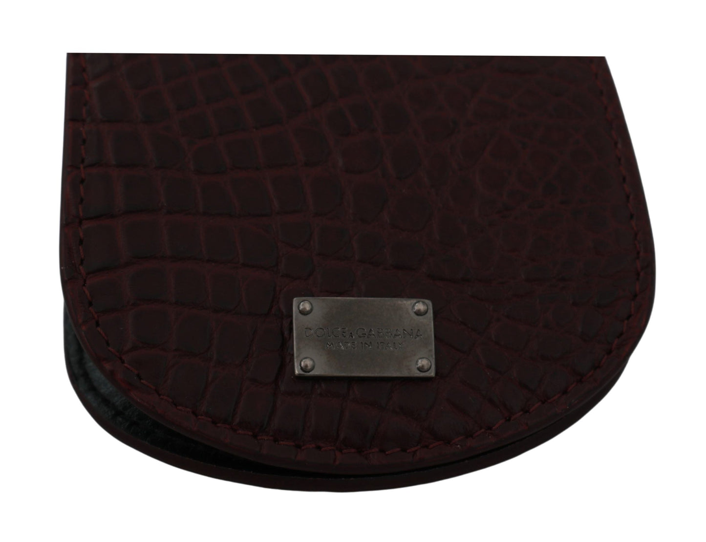 Dolce & Gabbana Brown Exotic Skin Pocket Condom Case Men's Holder