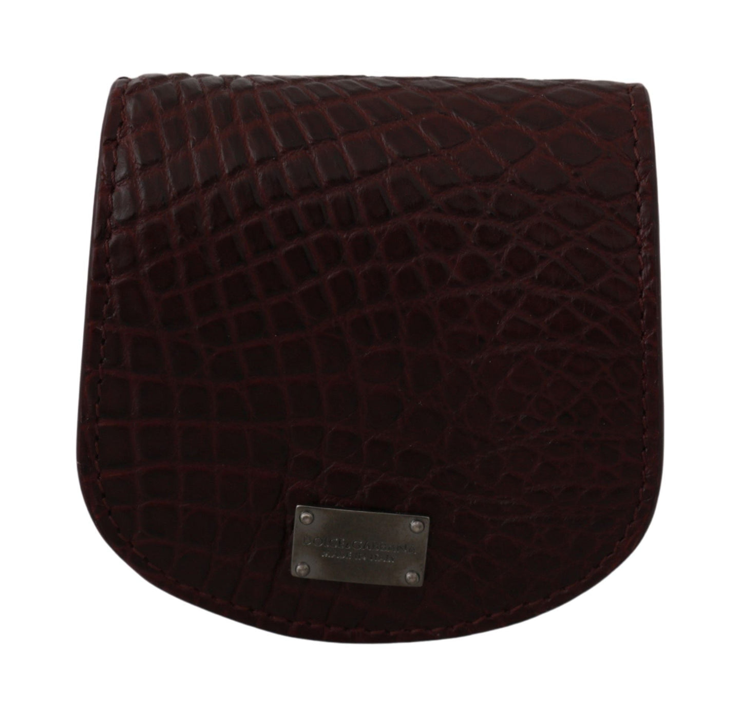 Dolce & Gabbana Brown Exotic Skin Pocket Condom Case Men's Holder