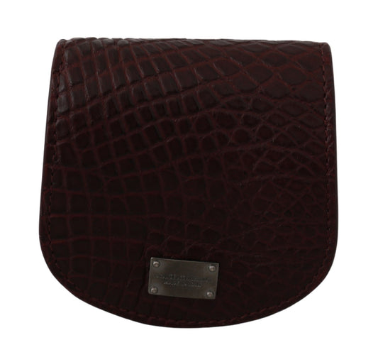 Dolce & Gabbana Brown Exotic Skin Pocket Condom Case Men's Holder