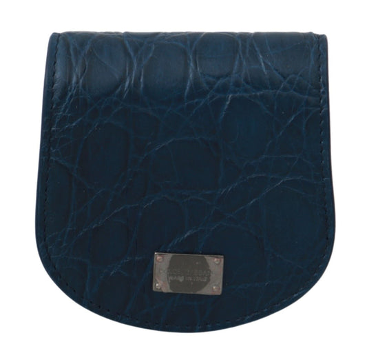 Dolce & Gabbana Blue Leather Holder Pocket Condom Men's Case