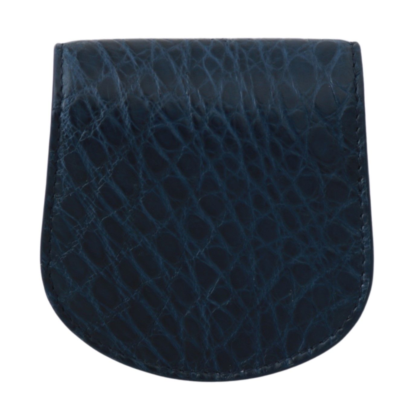 Dolce & Gabbana Blue Holder Pocket Wallet Blue Exotic Skin Condom Men's Case