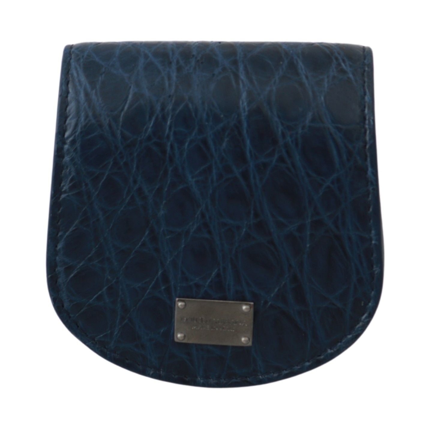 Dolce & Gabbana Blue Holder Pocket Wallet Blue Exotic Skin Condom Men's Case
