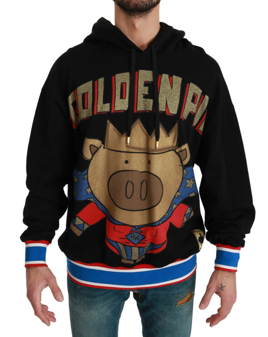 Dolce & Gabbana Black Sweater Pig of the Year Men's Hooded