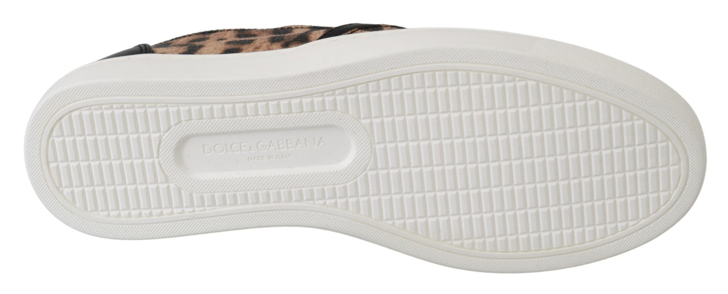 Dolce & Gabbana Leather Leopard #dgfamily Loafers Women's Shoes