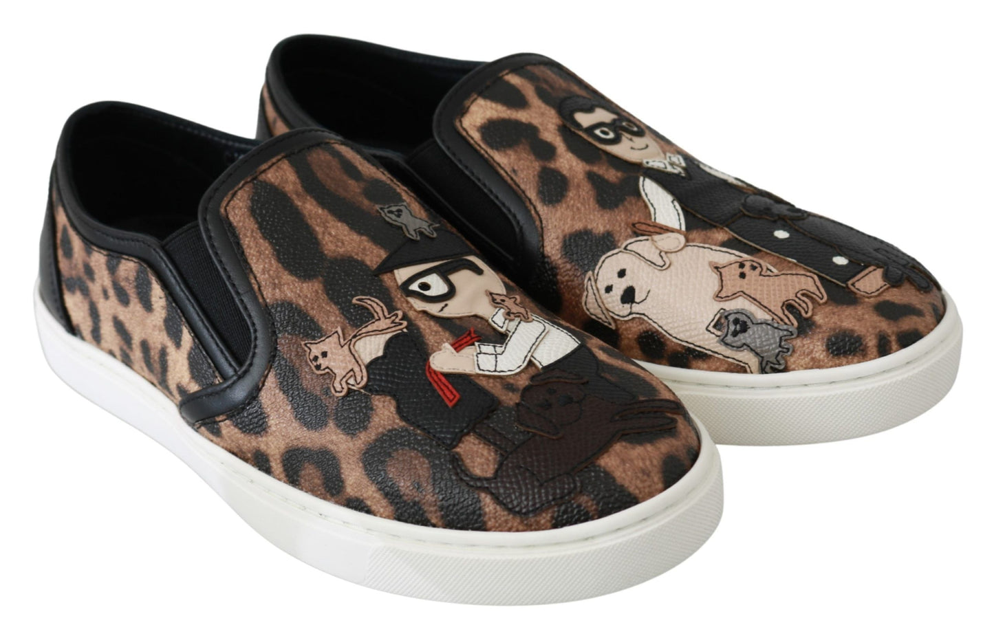 Dolce & Gabbana Leather Leopard #dgfamily Loafers Women's Shoes