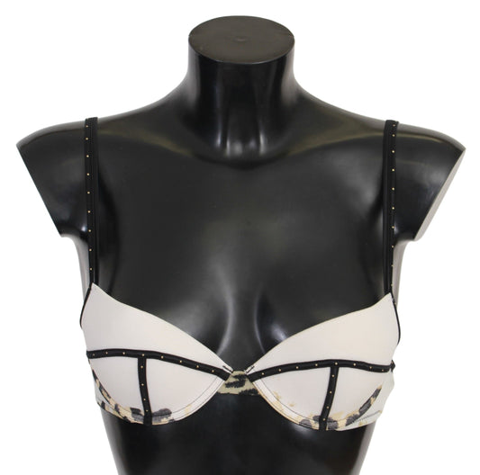 Just Cavalli White Polyester Spandex Push Up Bra Women's Underwear