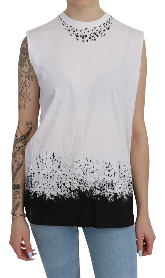 Dsquared�� White Sleeveless T-shirt Tank Cotton Women's Top