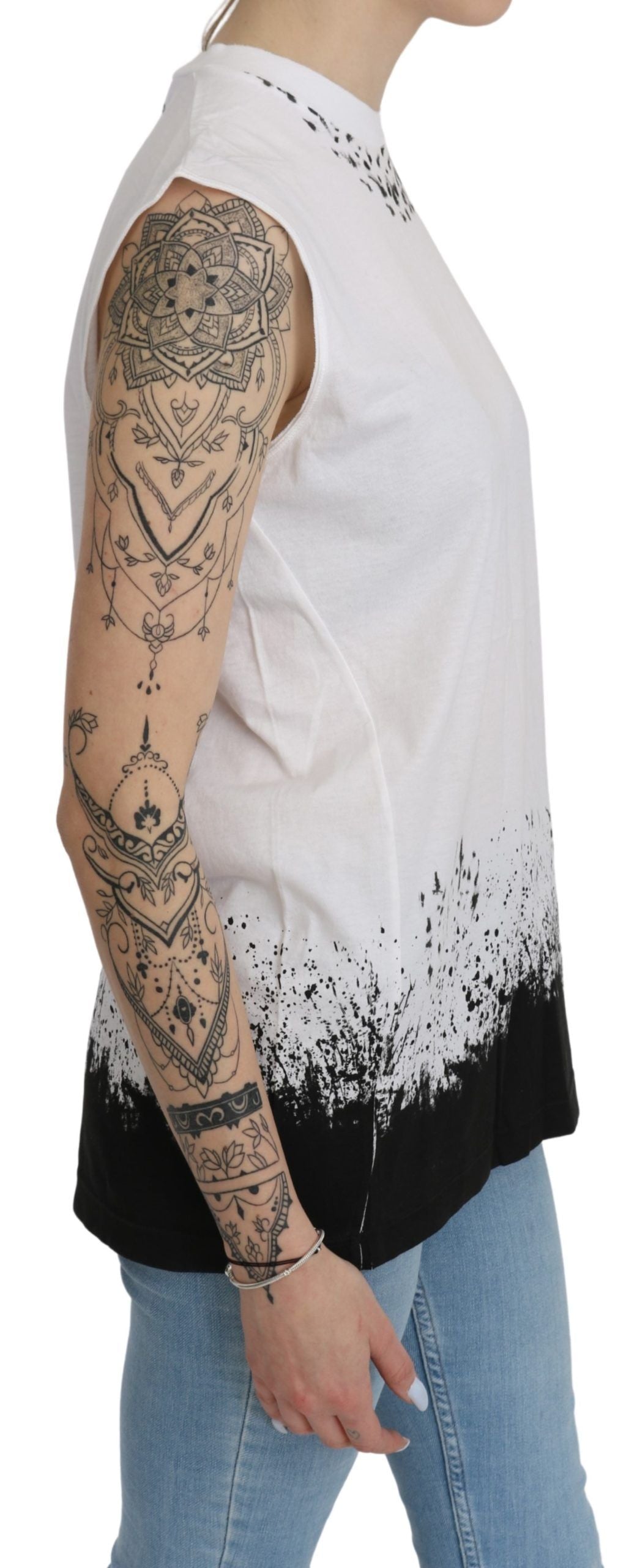 Dsquared�� White Sleeveless T-shirt Tank Cotton Women's Top