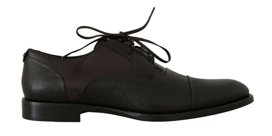 Dolce & Gabbana Brown Leather Laceups Dress Mens Men's Shoes