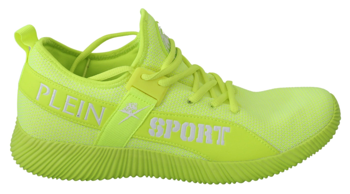 Philipp Plein Green CARTER Logo Hi-Top Sneakers Men's Shoes