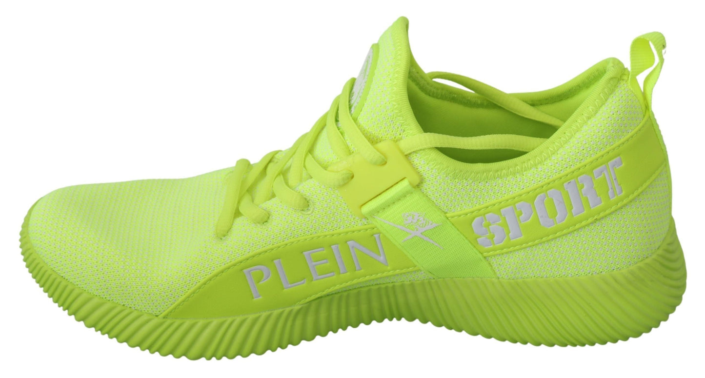 Philipp Plein Green CARTER Logo Hi-Top Sneakers Men's Shoes