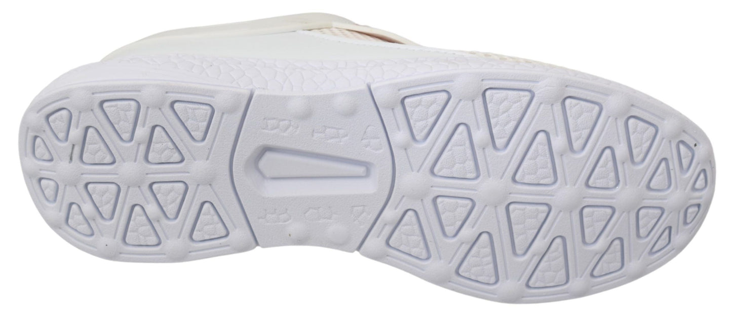Philipp Plein White Pink Polyester Becky Sneakers Women's Shoes