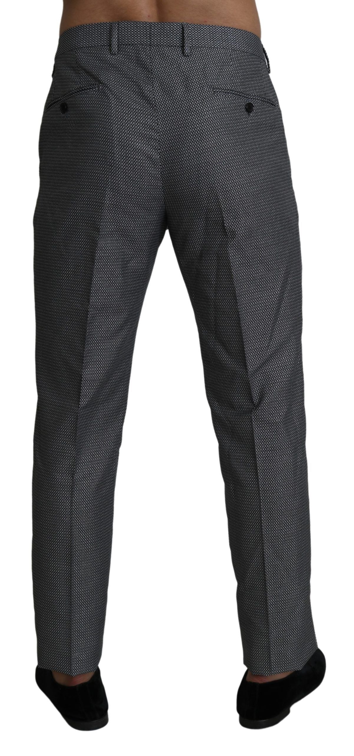 Dolce & Gabbana Gray Formal Dress Trouser Slim Fit Men's Pants