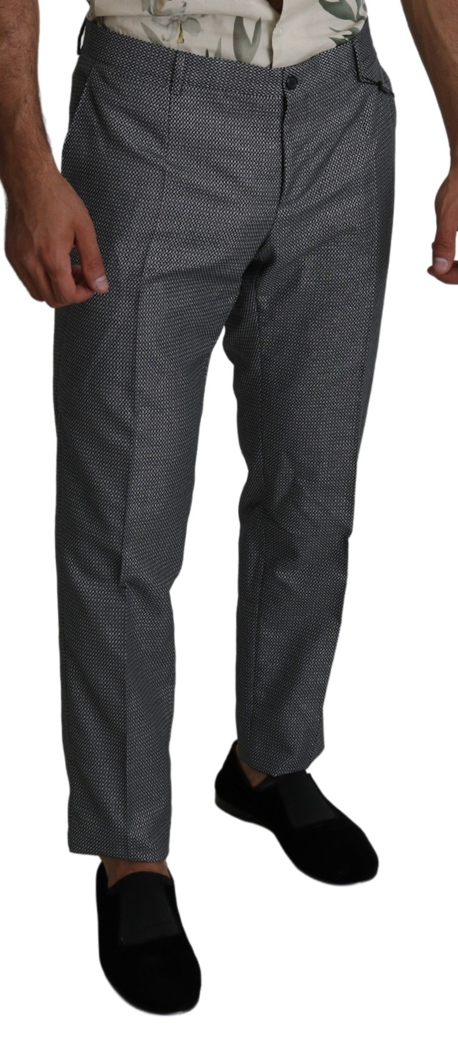Dolce & Gabbana Gray Formal Dress Trouser Slim Fit Men's Pants
