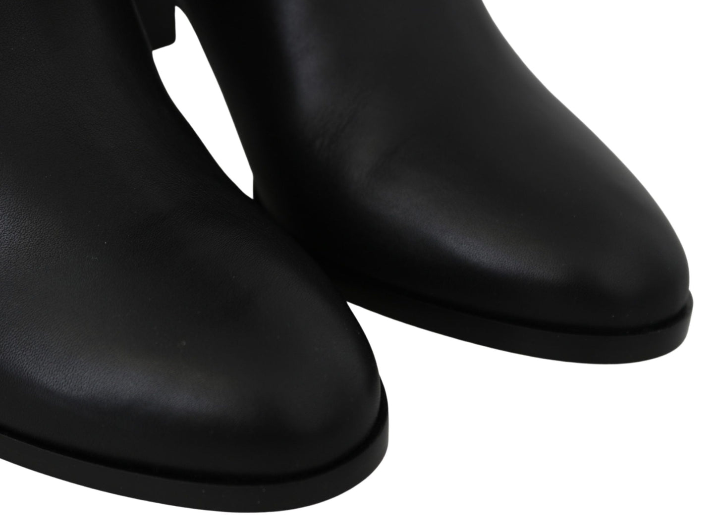 Jimmy Choo Black Leather Madalie 80 Boots Women's Shoes