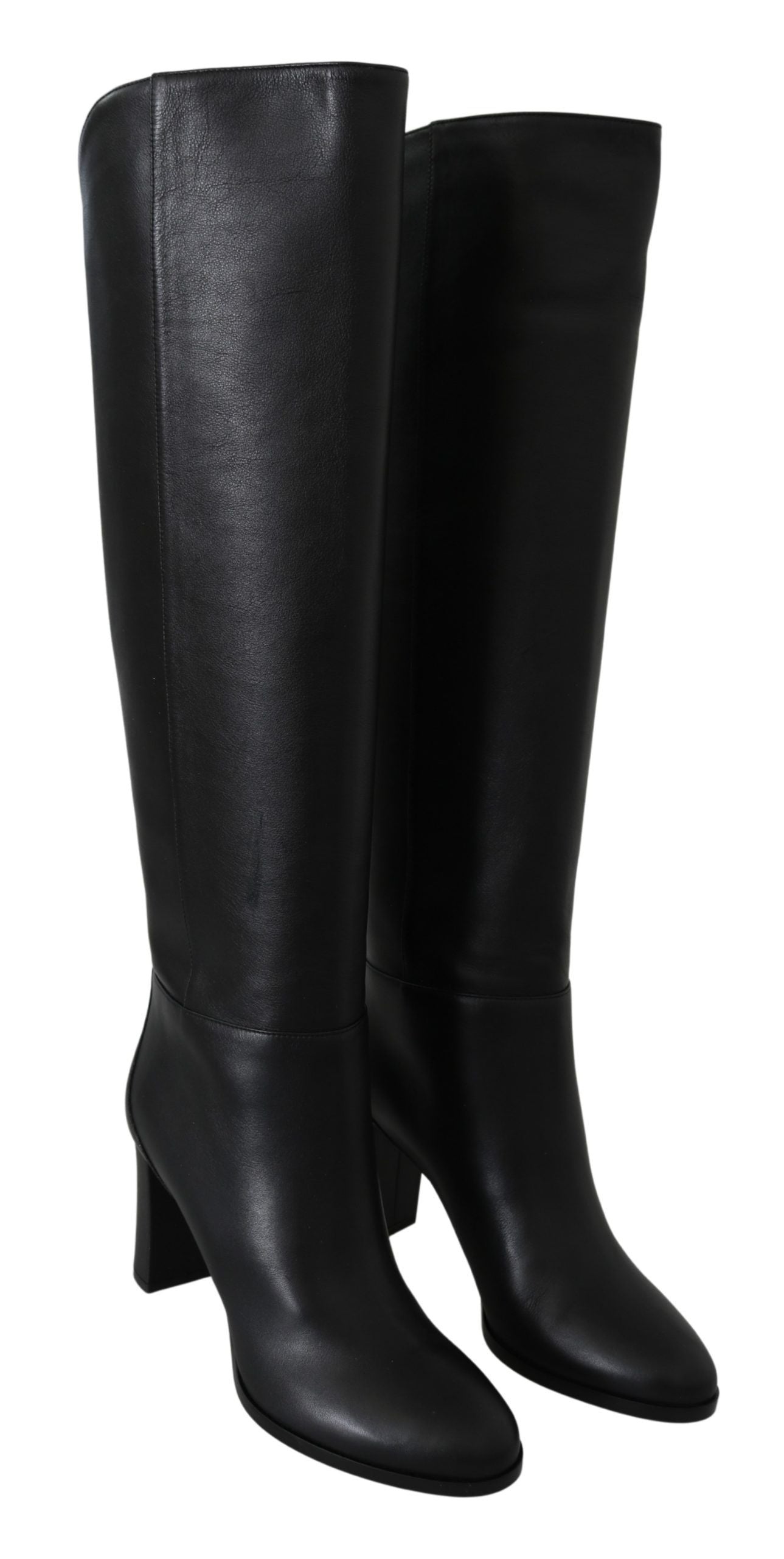 Jimmy Choo Black Leather Madalie 80 Boots Women's Shoes