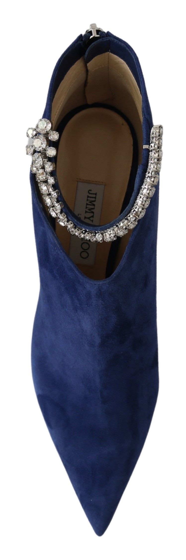 Jimmy Choo Pop Blue Leather Blaize 100 Boots Women's Shoes