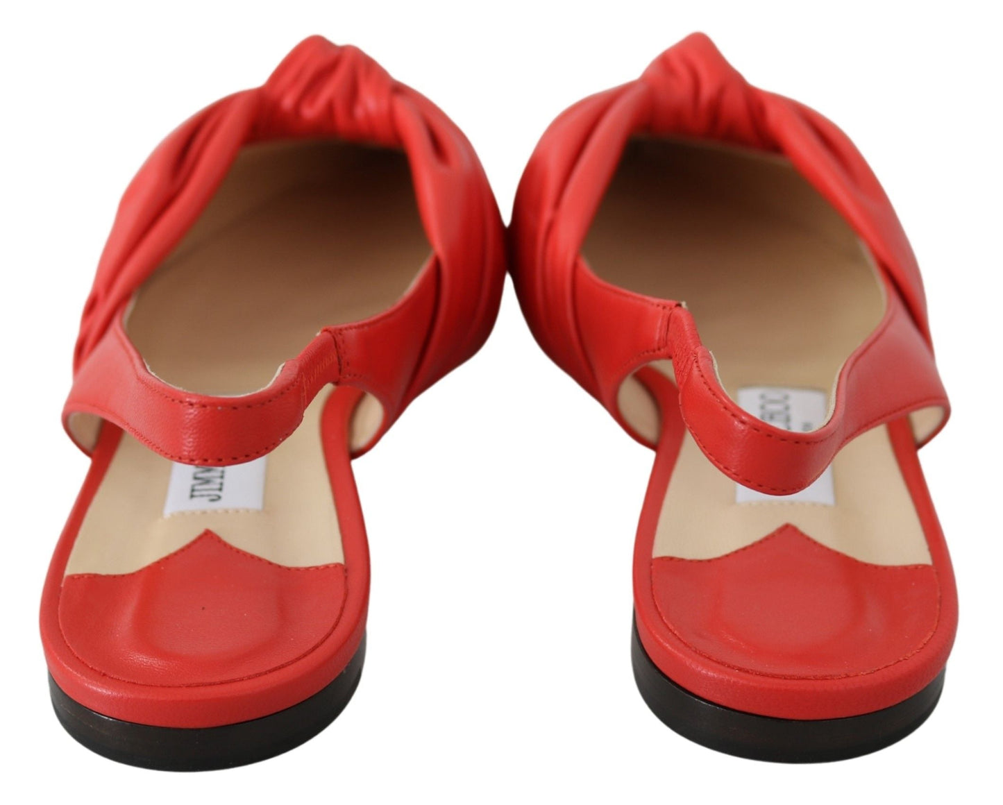 Jimmy Choo Annabell Flat Nap Chilli Leather Flat Women's Shoes