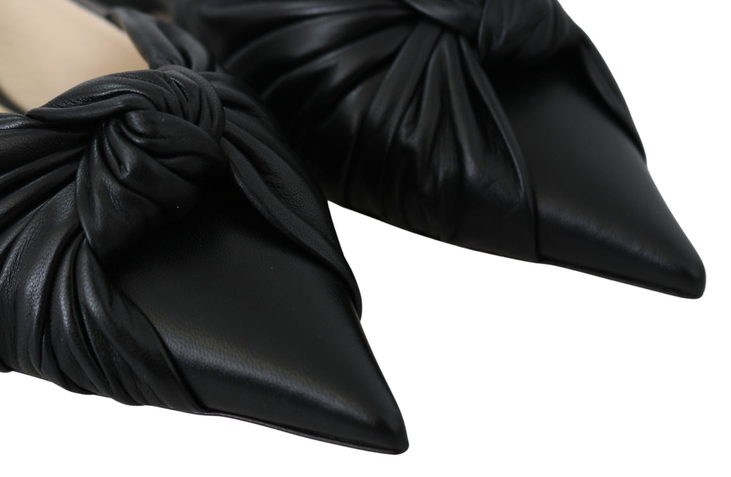 Jimmy Choo Black Leather Annabell Flat Women's Shoes