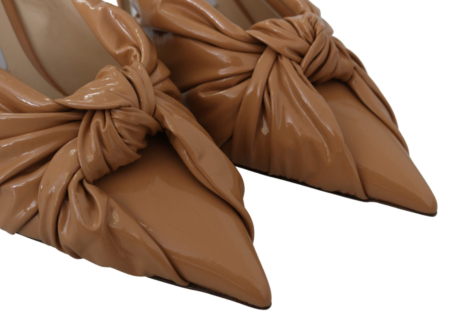 Jimmy Choo Caramel Brown Leather Annabell 85  Women's Pumps