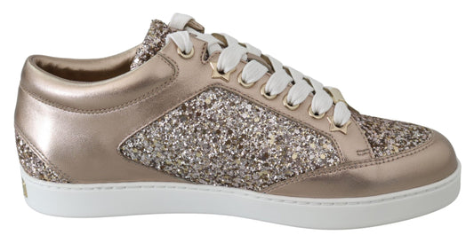 Jimmy Choo Ballet Pink Leather Miami Women's Sneakers