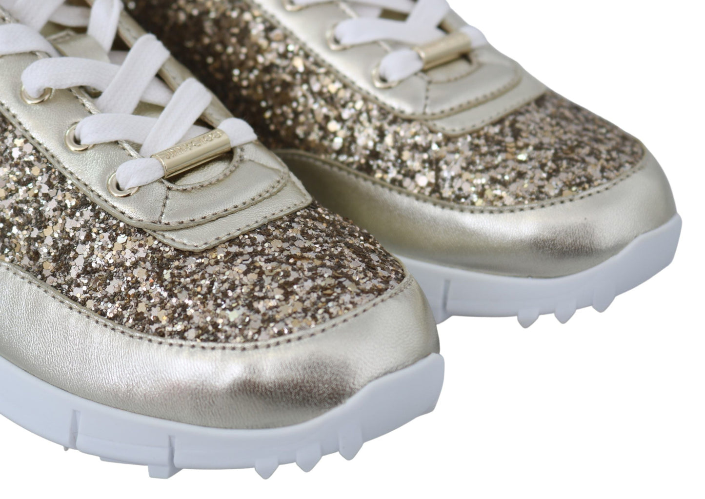 Jimmy Choo Gold Leather Antique Monza Women's Sneakers