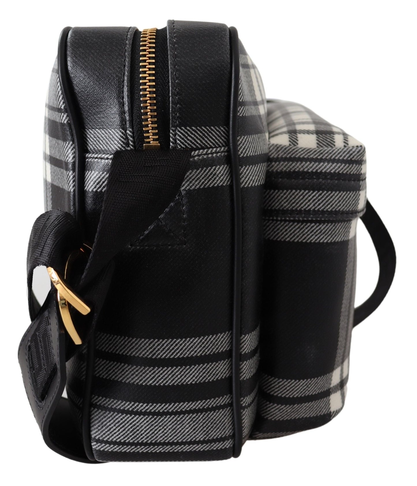 Versace Grey Fabric & Leather Crossbody Men's Bag