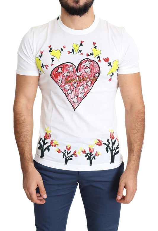 Dolce & Gabbana White Saint Valentine Print Cotton Men Men's T-shirt
