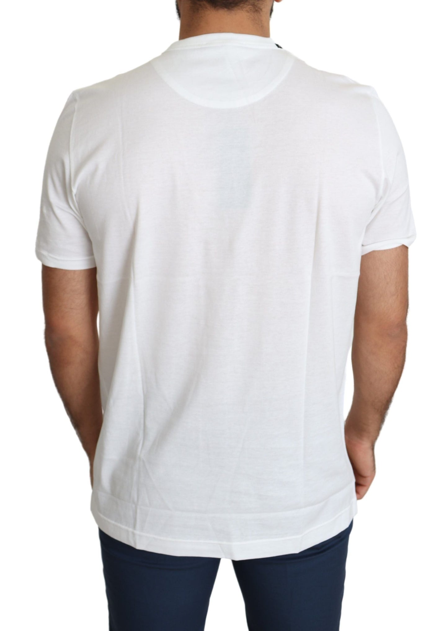 Dolce & Gabbana White Saint Valentine Hearts Print Men  Men's T-shirt