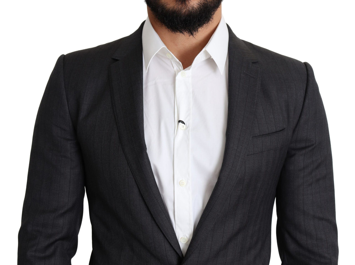 Dolce & Gabbana Black Wool Single Breasted Coat MARTINI Men's Blazer