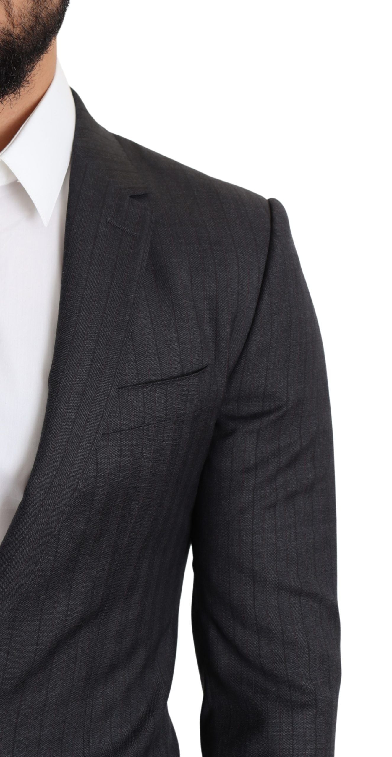 Dolce & Gabbana Black Wool Single Breasted Coat MARTINI Men's Blazer