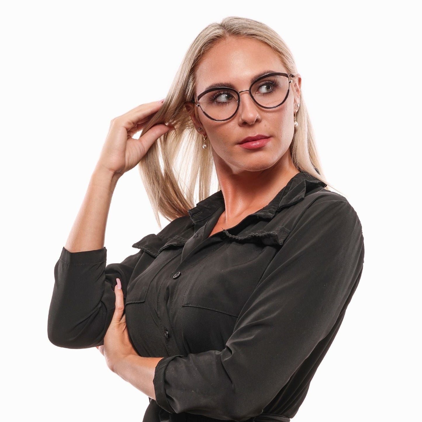 Emilio Pucci Black Metal & Plastic Glasses Women's (Frames)