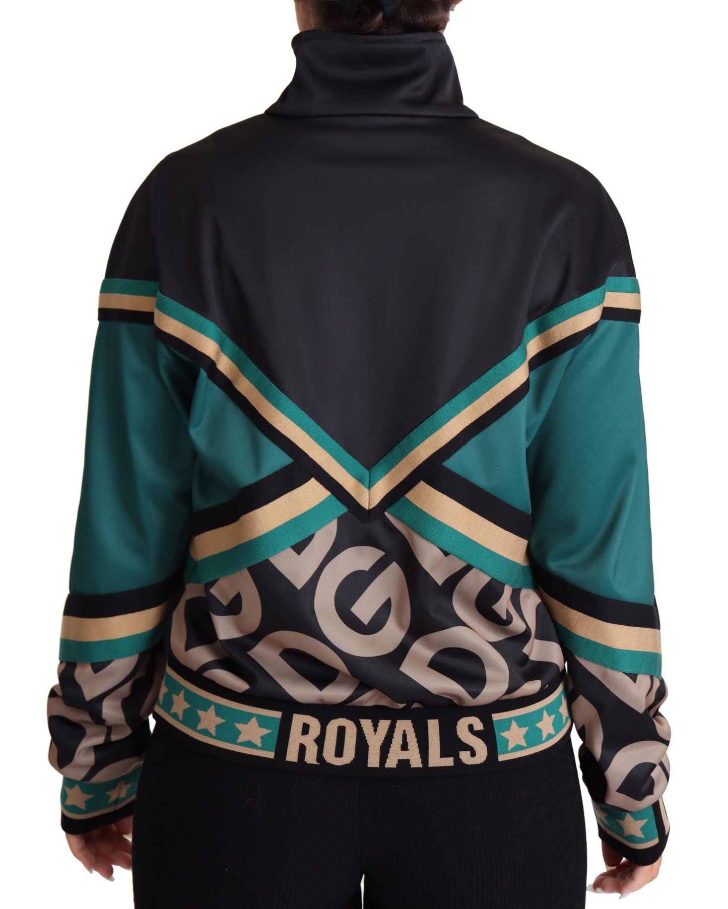 Dolce & Gabbana Multicolor DG Logo Mania Track Bomber Women's Jacket
