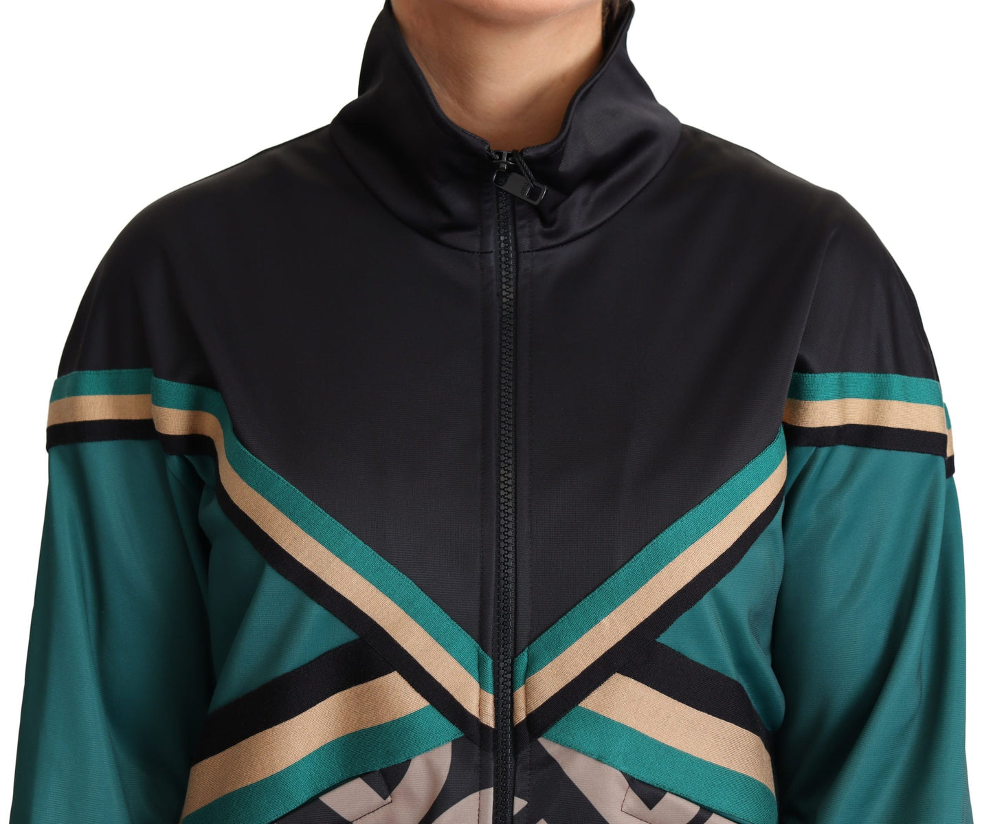 Dolce & Gabbana Multicolor DG Logo Mania Track Bomber Women's Jacket