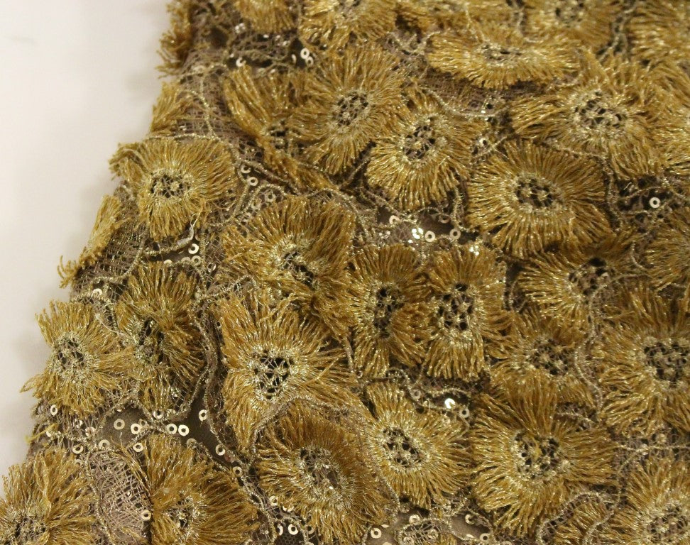 Lanre Da Silva Ajayi GOLD Long Lace Maxi Crystal Women's Dress