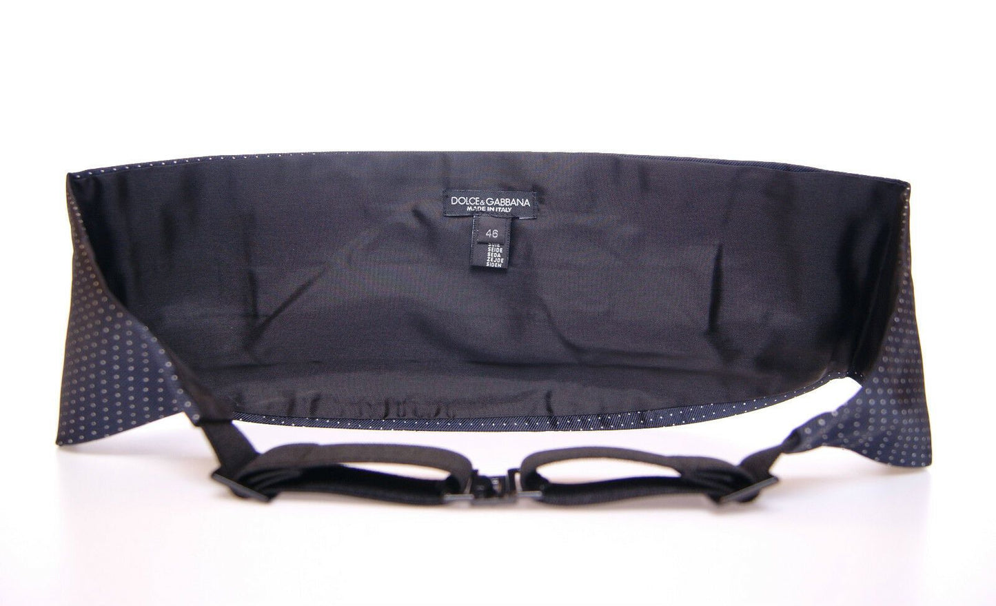 Dolce & Gabbana Blue Waist Smoking Tuxedo Cummerbund Men's Belt