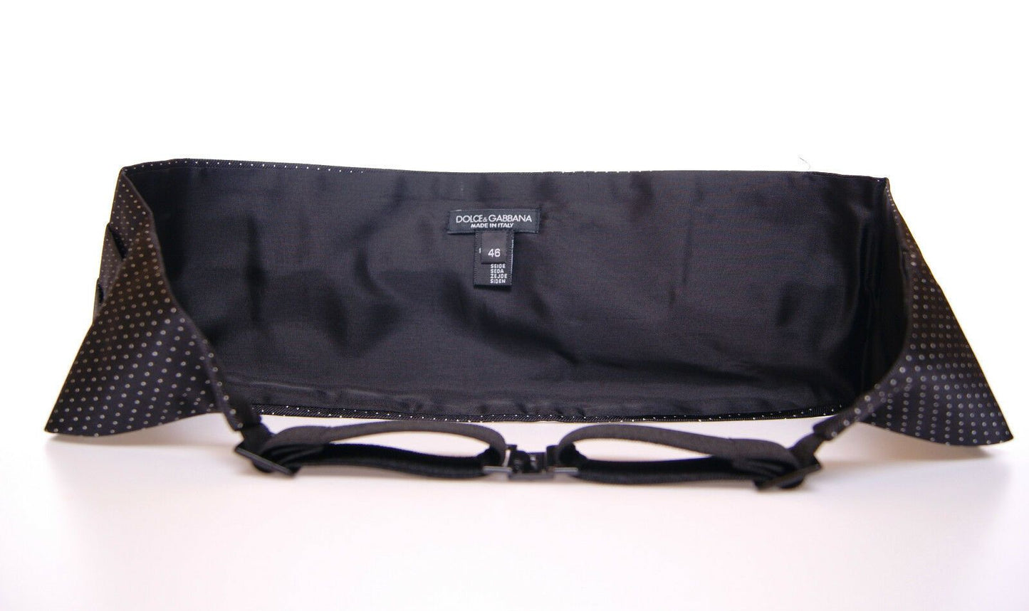 Dolce & Gabbana Black Waist Smoking Tuxedo Cummerbund  Men's Belt