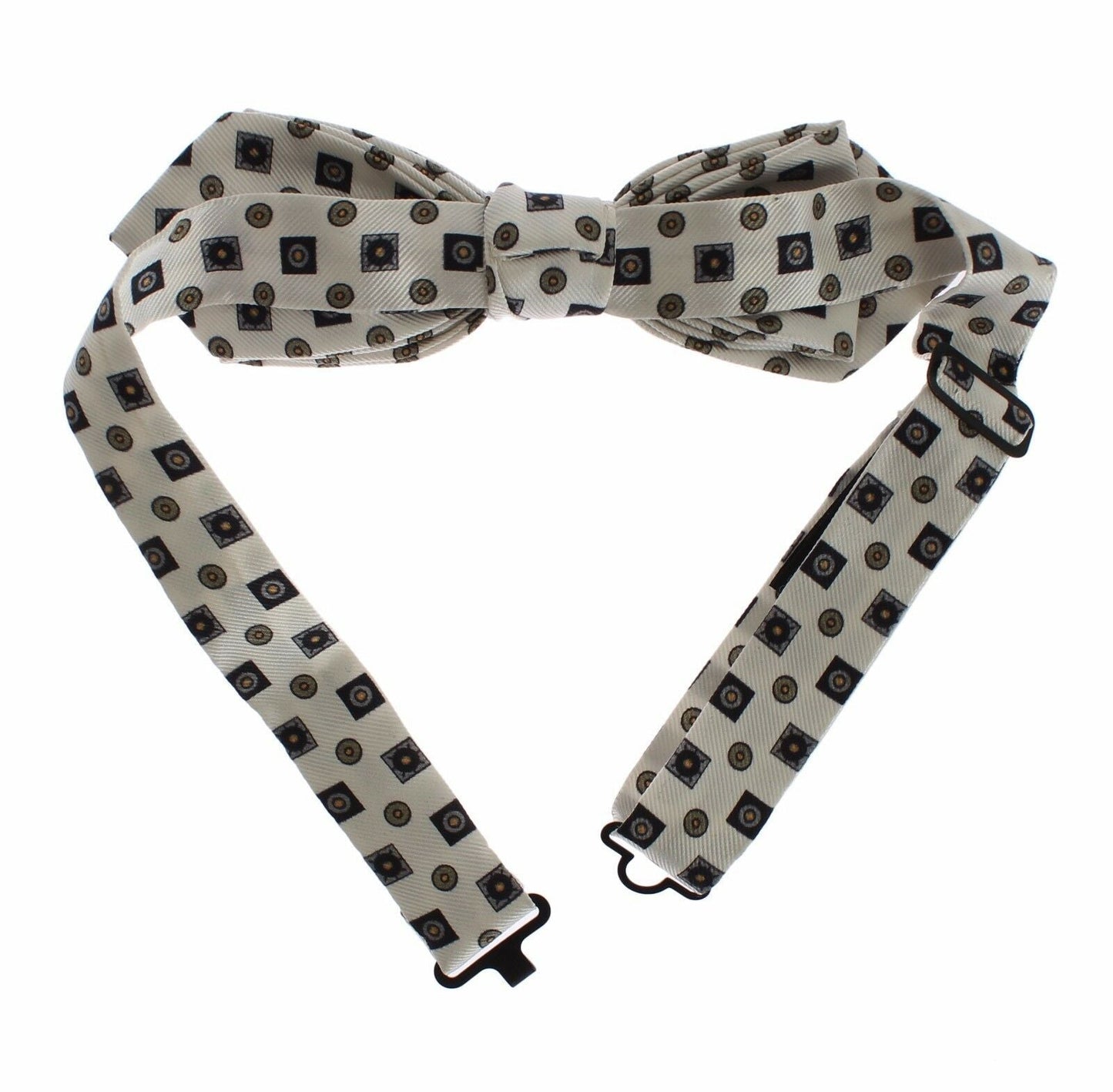 Dolce & Gabbana White Silk Bowtie Leather Men Belt Gift Men's Box