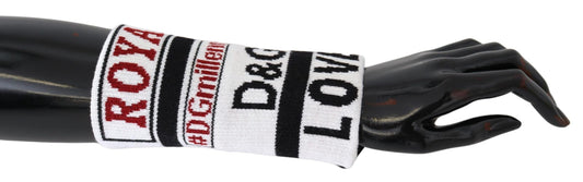 Dolce & Gabbana Multicolor Wool Knit D&G Love Wristband Men's Wrap