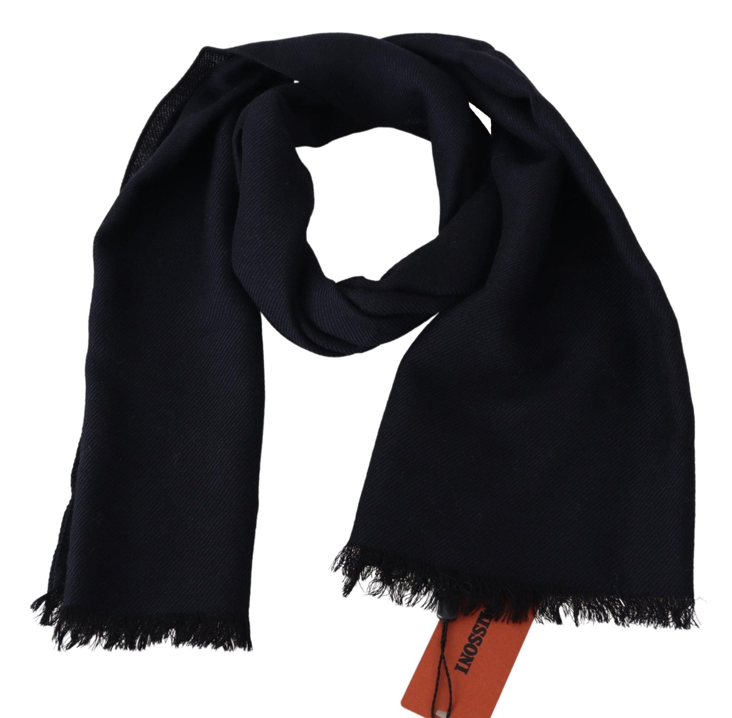 Missoni Black 100% Wool Knit Unisex Neck Wrap Shawl Men's Scarf