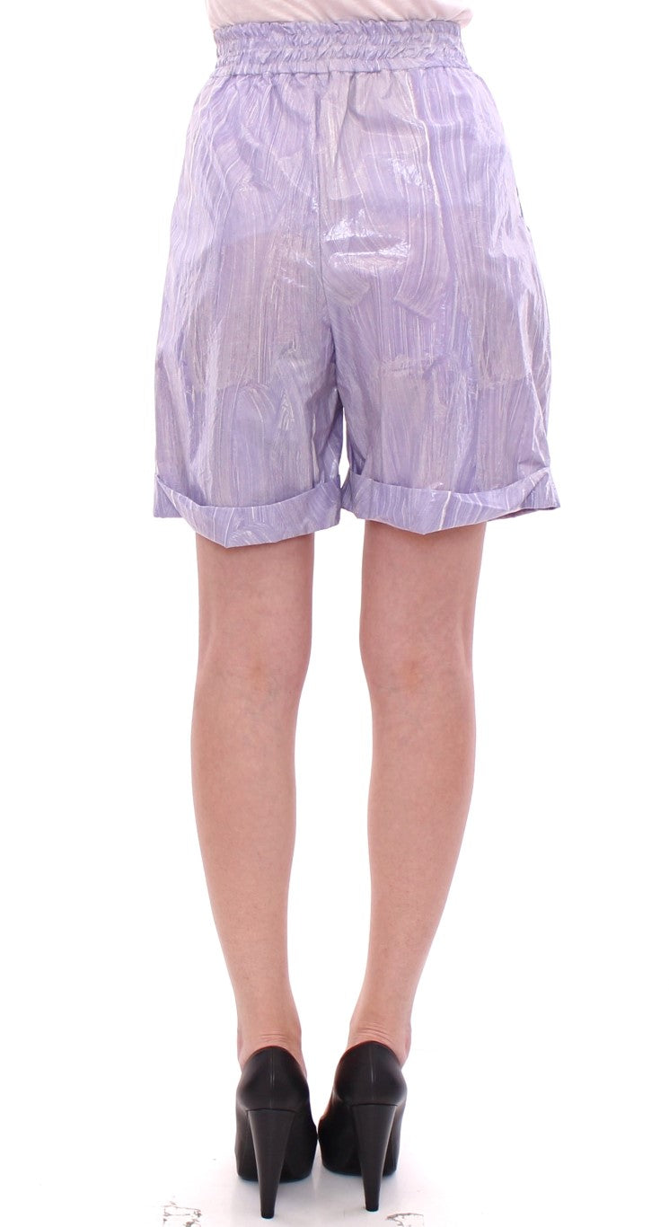 Licia Florio Purple Above-Knee Wrap Women's Shorts