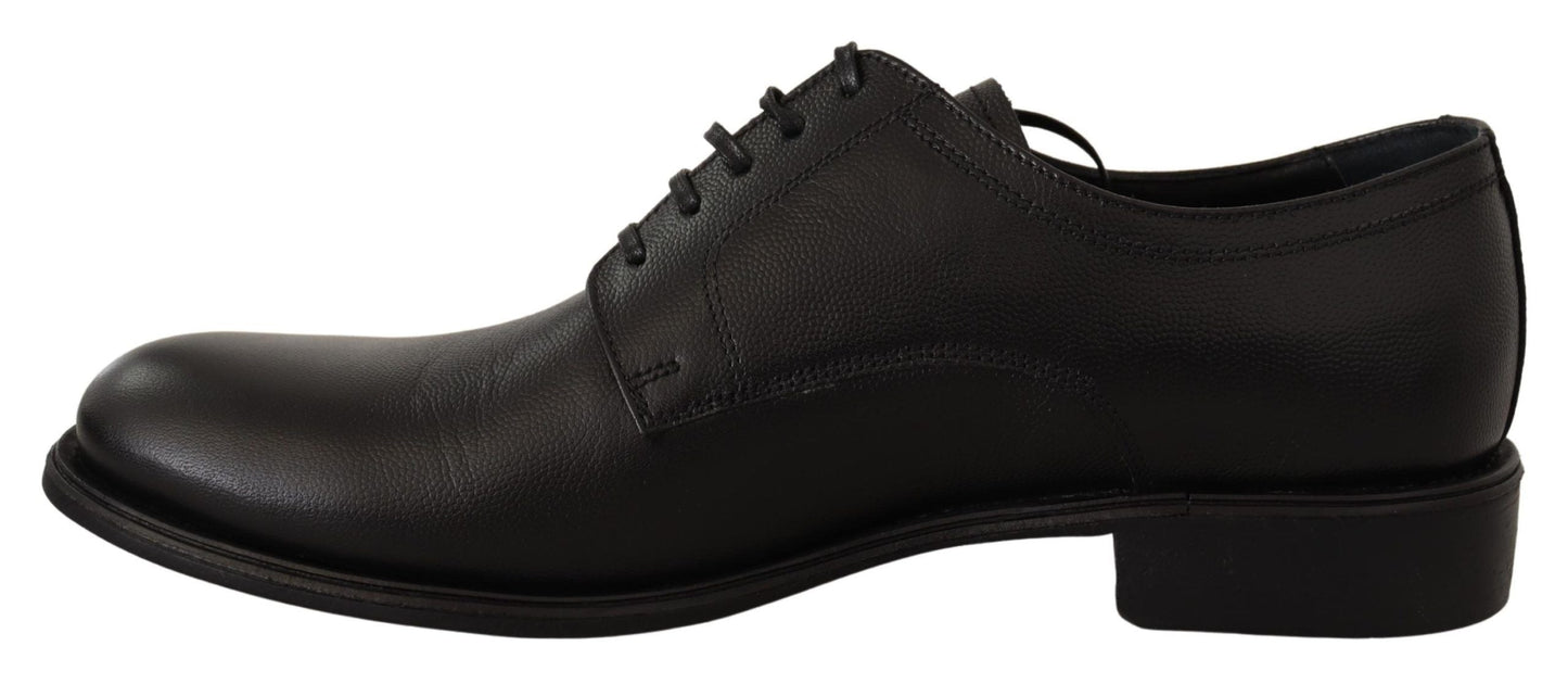 Dolce & Gabbana Black Leather Lace Up Mens Formal Derby Men's Shoes