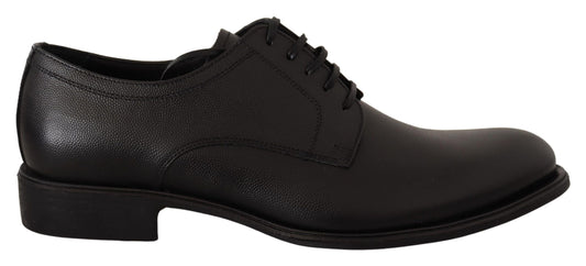 Dolce & Gabbana Black Leather Lace Up Mens Formal Derby Men's Shoes