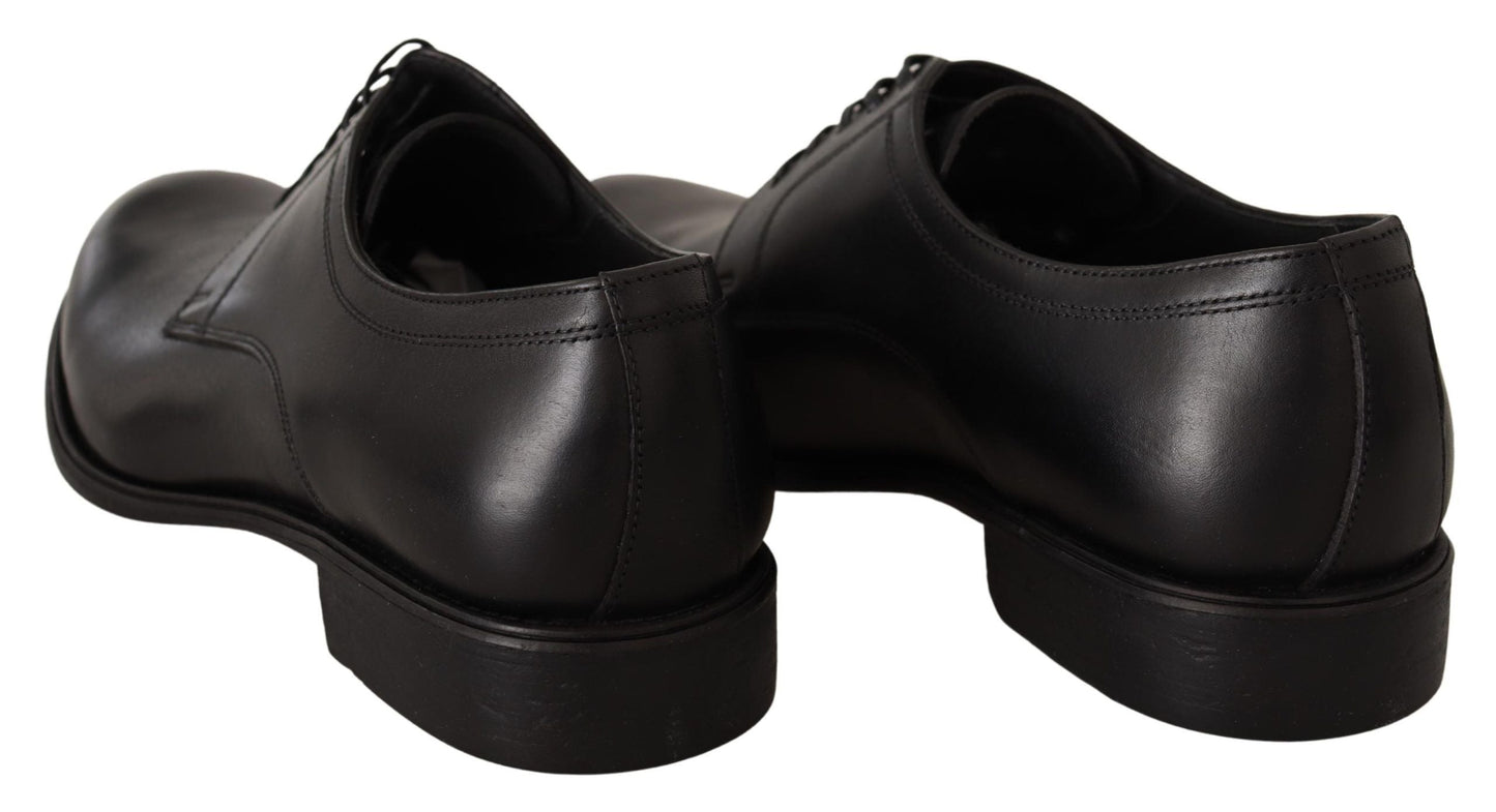 Dolce & Gabbana Black Leather Lace Up Mens Formal Derby Men's Shoes
