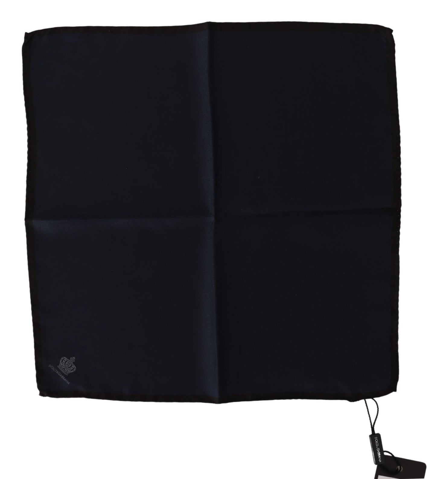Dolce & Gabbana Black Square Handkerchief 100% Silk Men's Scarf